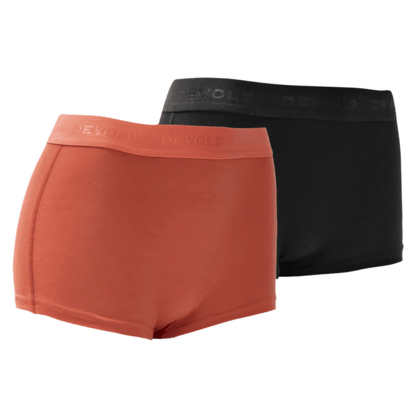 Nohavičky Devold Breeze Merino 150 Hipster 2PK 540A BLACK/CORAL