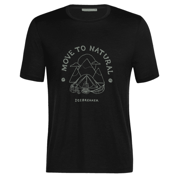 Tričko krátky rukáv Icebreaker Tech Lite II SS Tee Canopy Camper Men Black
