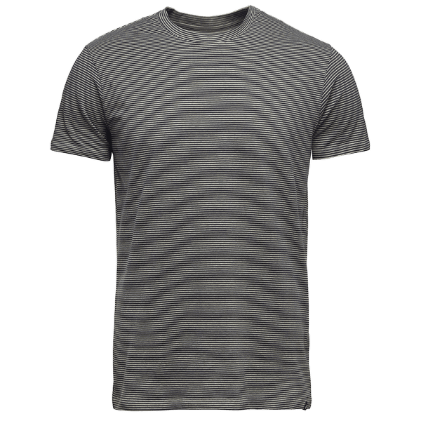 Tričko krátky rukáv Black Diamond BD Stripes SS Tee Men Charcoal-Off White