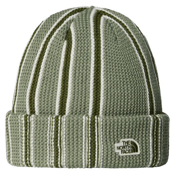 Čiapka The North Face URBAN EXPLORE BEANIE FDI BARK MIST/WOODLAND GREEN/WHITE DUNE