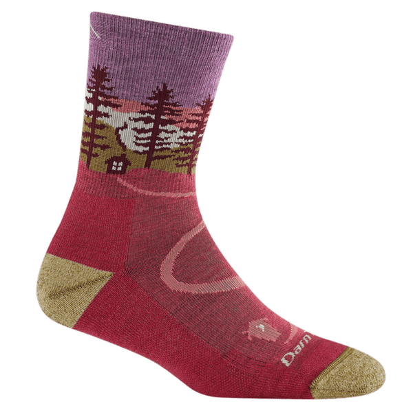 Ponožky Darn Tough Northwoods Micro Crew Midweight With Cushion CRANBERRY