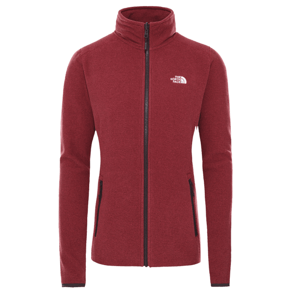 Mikina The North Face 100 Glacier Full Zip Women ROOTBRN/POMEGRANATESTRIPE