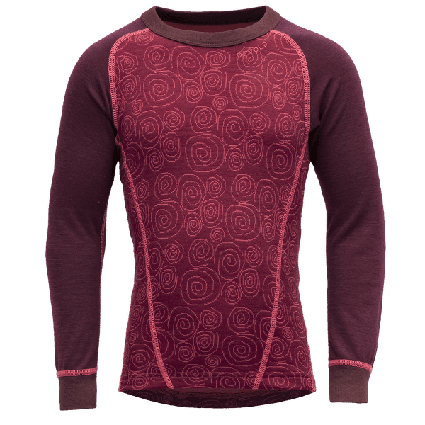 Tričko dlhý rukáv Devold Duo Active Merino Shirt Kid 740A Beetroot