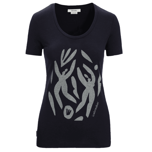 Tričko krátky rukáv Icebreaker Tech Lite II SS Scoop Tee Nature Celebration Women Midnight Navy
