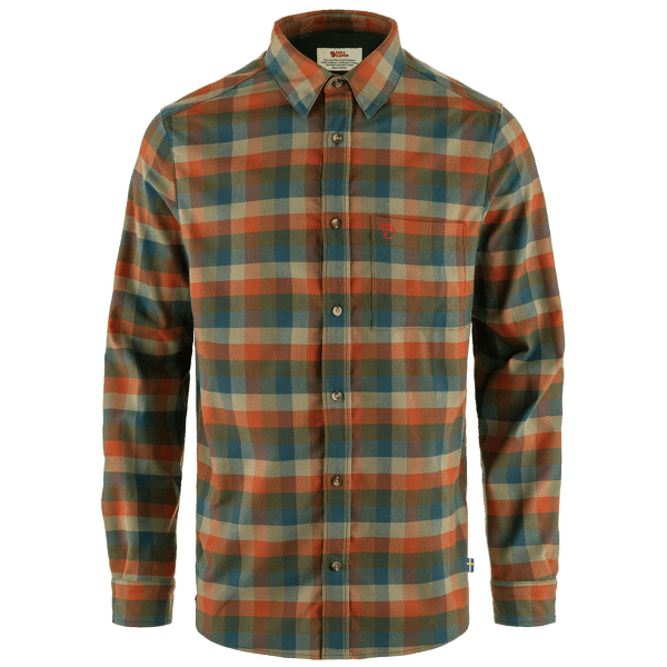 Košeľa dlhý rukáv Fjällräven Lappland Stretch Flannel Shirt Men Laurel Green-Autumn Leaf