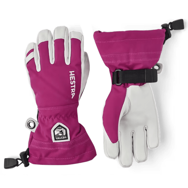 Rukavice Hestra Army Leather Heli Ski Jr. Fuchsia