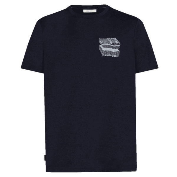 Tričko krátky rukáv Icebreaker Merino 150 Tech Lite SS Tee Evolving Layers Men Midnight Navy