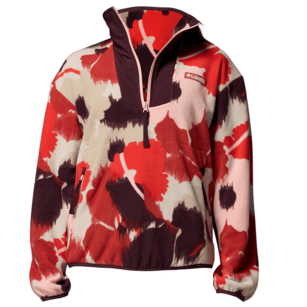 Mikina Columbia Sequoia Grove Printed Half Zip Women Washed Red, Ikatbloom 643