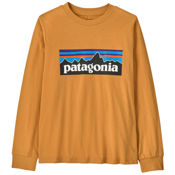 Tričko dlhý rukáv Patagonia LONG-SLEEVED P-6 LOGO T-SHIRT Kids Dried Mango