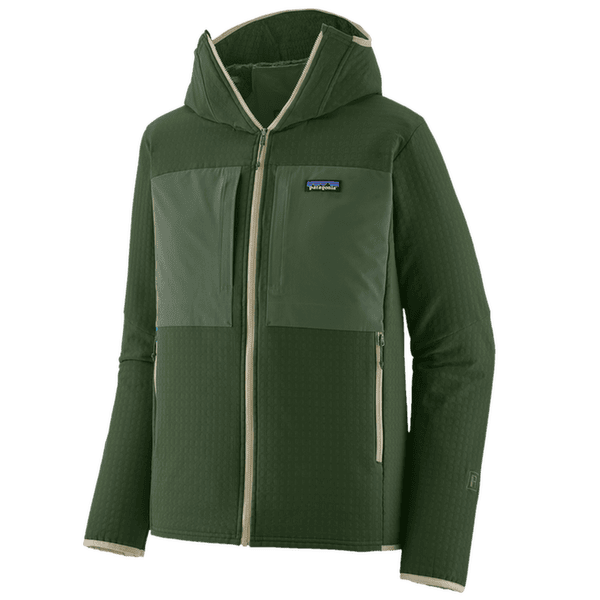 Bunda Patagonia R2 TECHFACE HOODY Men Treeline Green