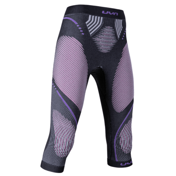 Legíny 3/4 UYN Evolutyon UW Pants Medium Melange Women Anthracite Melange/Raspberry/Purple