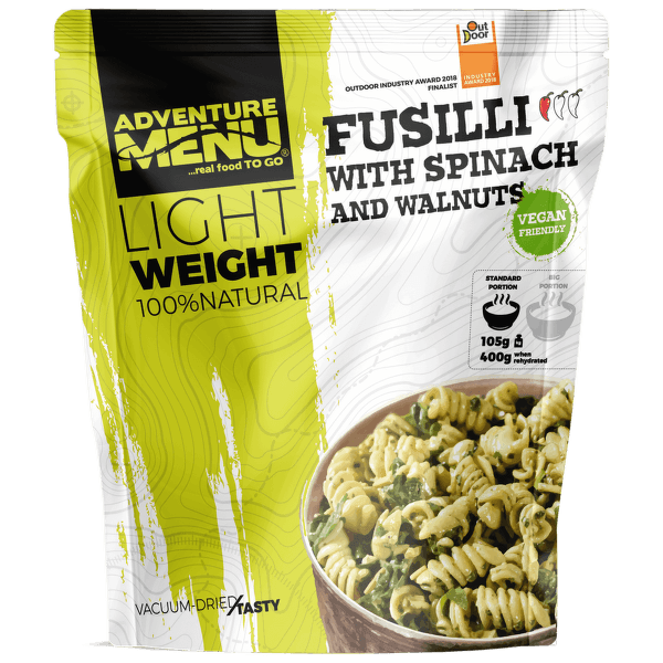 Strava Adventure Menu Lightweight Fusilli se špenátem a vlašskými ořechy