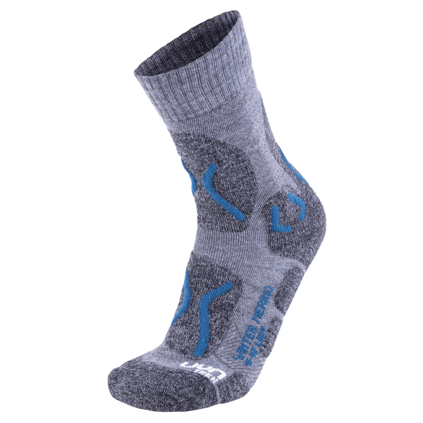 Ponožky UYN Trekking Winter Merino Women Grey Melange/Petrol Blue
