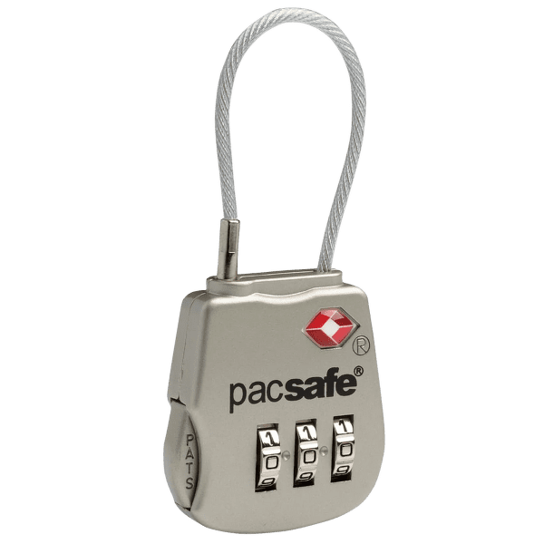 Zámok Pacsafe Prosafe 800 Combination Cable Padlock 705 SILVER