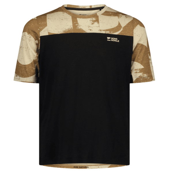 Tričko krátky rukáv Mons Royale Diversion Merino Bike Jersey Short Sleeve Men MR Grunge/Black