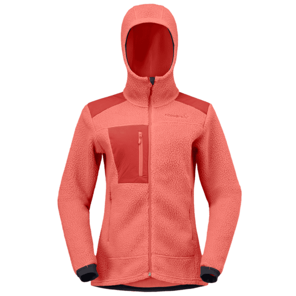 Bunda Norrona trollveggen warm3 Zip Hood Women Deep Sea Coral/Baked Apple