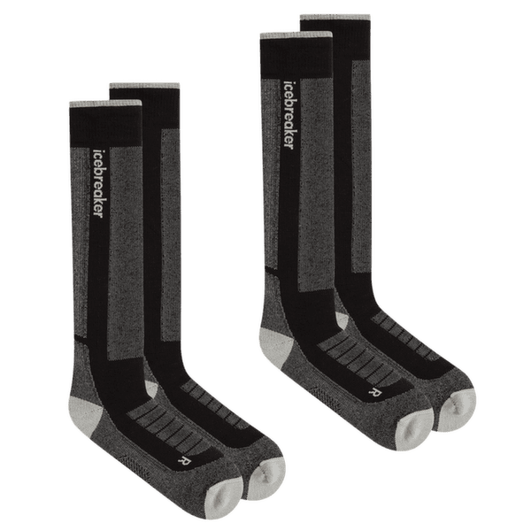 Podkolienky Icebreaker Merino Blend Ski+ Medium OTC 2 Pack Men BLACK/ETHER/GRAPHITE