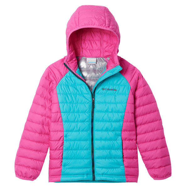 Bunda Columbia Powder Lite™ Hooded Jacket Girls Geyser, Pink Ice 338