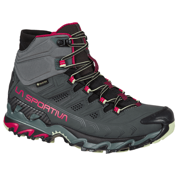 Topánky La Sportiva Ultra Raptor II Mid Leather Wide GTX Women Charcoal/Cerise