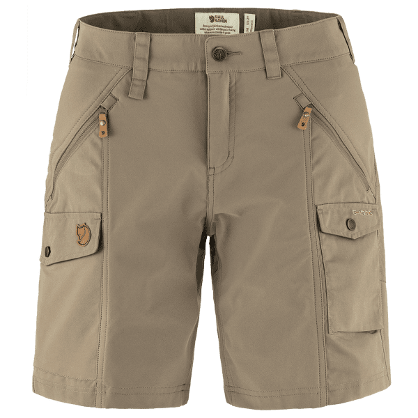 Kraťasy Fjällräven Nikka Shorts Curved Women Suede Brown