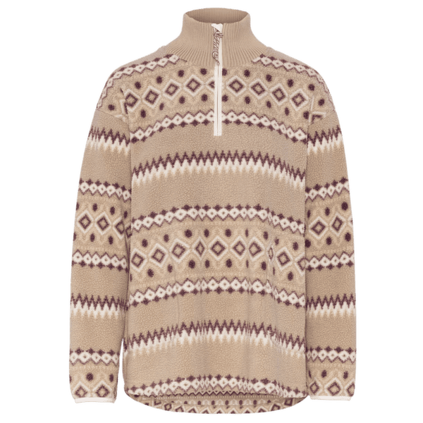 Pulóver Kari Traa RUTHIE MIDLAYER HZ MOCHA/MOCHA