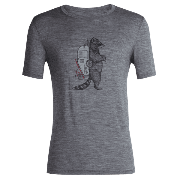 Tričko krátky rukáv Icebreaker Tech Lite II SS Tee Waschbar Wandering Men Gritstone HTHR