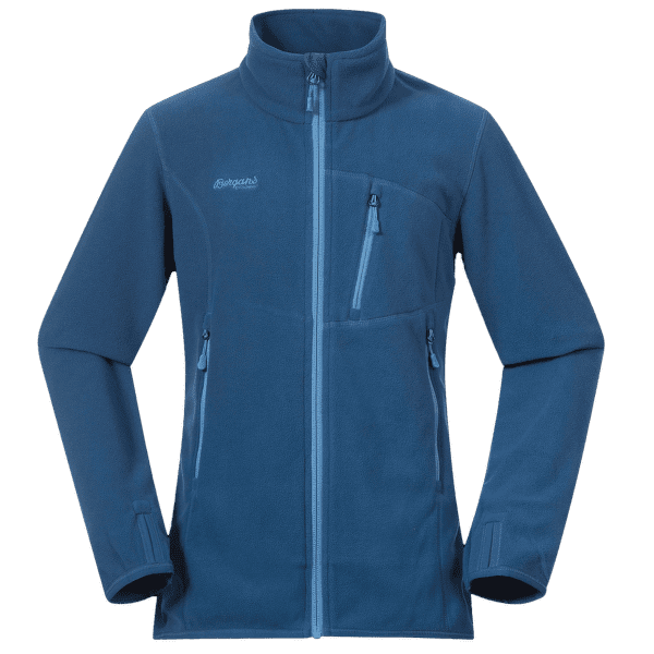 Mikina Bergans Runde Youth Girl Jacket North Sea Blue
