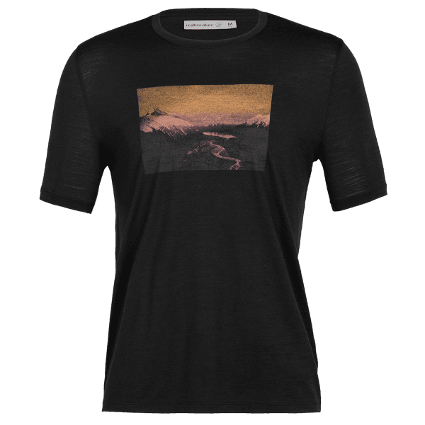 Tričko krátky rukáv Icebreaker Tech Lite II SS Tee Mountain Mantra Men Black