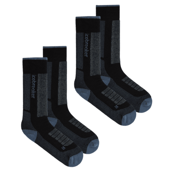 Podkolienky Icebreaker Merino Blend Ski+ Medium OTC 2 Pack Women BLACK/DAWN/GRAPHITE