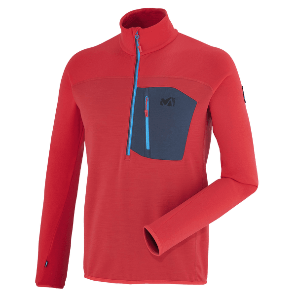 Mikina Millet Trilogy Fleecewool Pullover Men RED - ROUGE
