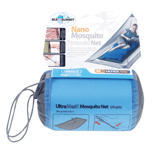 Moskytiéra Sea to Summit Nano Mosquito Net Single Permethrin Grey
