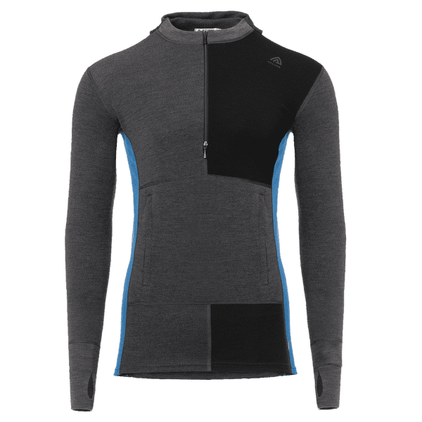 Triko s dlouhým rukávem Aclima WarmWool Hood Sweater W/Zip Men Marengo / Jet Black / Corsair