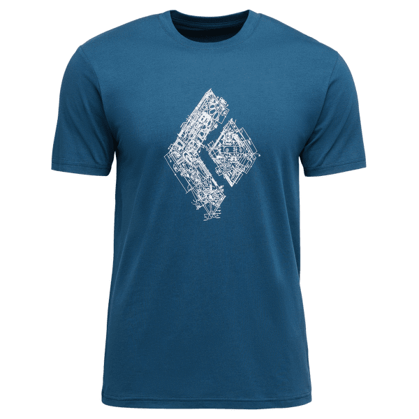 Tričko krátky rukáv Black Diamond Engineered Diamond SS Tee Men Indigo