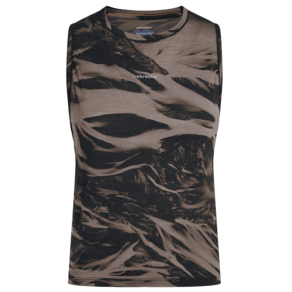 Tričko krátky rukáv Icebreaker Merino Blend 125 Cool-Lite Speed Tank Motion AOP Women PORCINI/BLACK/AOP