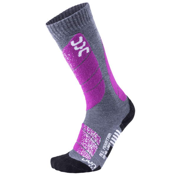 Podkolienky UYN Ski All Mountain Women Medium Grey Melange/Purple