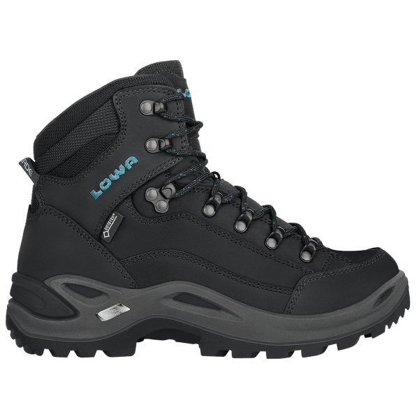 Topánky Lowa Renegade Gtx Mid Wide Women asphalt/turquoise