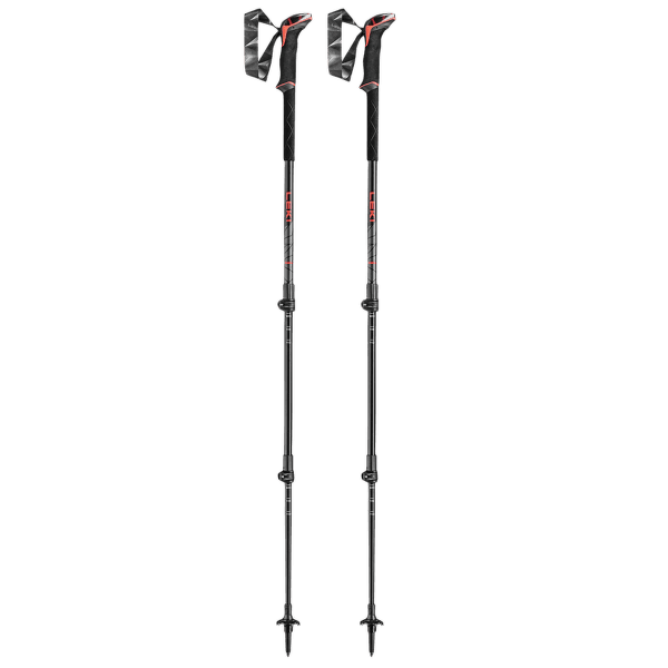 Palice Leki Makalu bright red-black-dark anthracite