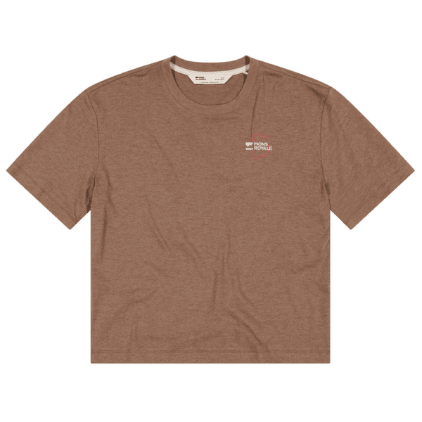 Tričko krátky rukáv Mons Royale Yonder Merino Organic Cotton T-Shirt Women Mocha