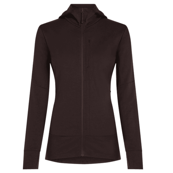 Mikina Icebreaker Merino 260 Quantum IV LS Zip Hoodie Women BITTERSWEET