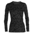 Tričko dlhý rukáv Icebreaker Oasis LS Crewe Forest Shadows 200 Women BLACK/AOP