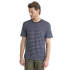 Tričko krátky rukáv Icebreaker Merino Drayden SS Tee Stripe Men MIDNIGHT NAVY/SNOW/S