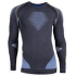 Tričko dlhý rukáv UYN Evolutyon UW Shirt Melange Men Anthracite melange/Blue/Yellow Shiny