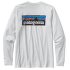 Tričko dlhý rukáv Patagonia P-6 Logo Responsibili-Tee LS Men White