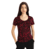 Tričko krátky rukáv Icebreaker Tech Lite II SS Scoop Tee Native Ferns Women CHERRY/AOP