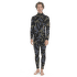 Legíny Icebreaker Merino 260 Vertex Leggings Natural Camo Men BLACK/LODEN/GRAPHITE/J