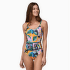 Plavky Patagonia Sunny Tide 1pc Swimsuit Women Kaleido Bloom: Black