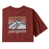 Tričko krátky rukáv Patagonia Line Logo Ridge Pocket Responsibili Tee Men Barn Red
