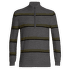 Pulóver (3/4 zapínanie) Icebreaker Waypoint LS Half Zip Men GRITSTNE HTHR/LDEN/BLK/S