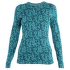Tričko dlhý rukáv Icebreaker Merino 200 Oasis LS Crewe Macro Camo Women FLUX GREEN/DK FLUX/AOP