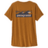 Tričko krátky rukáv Patagonia Cap Cool Daily Shirt - Boardshort Logo Women Cinnamon Brown - Dark Cinnamon Brown X-Dye